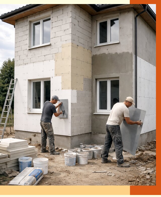 Утепление дома из газобетона в Новоалтайске от 4294 руб./м² — заказать у ТепломастерНвл